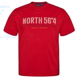 T-Shirt mit Frontprint "North 56" rot_0300 | 3XL
