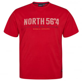 T-Shirt mit Frontprint "North 56" rot_0300 | 3XL