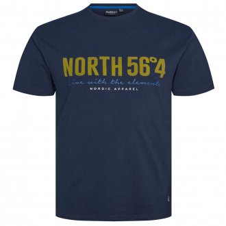 T-Shirt mit Frontprint "North 56" dunkelblau_0580 | 3XL