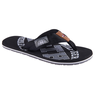 Strandsandale mit Markendetails schwarz_990 | 43