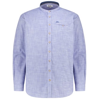 Trachtenhemd aus Baumwolle blau_BLAU | 3XL