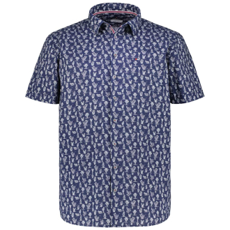 Freizeithemd aus reiner Baumwolle dunkelblau_177 | 6XL