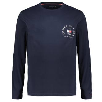 Longsleeve mit Logo-Print marine_DW5 | 3XL
