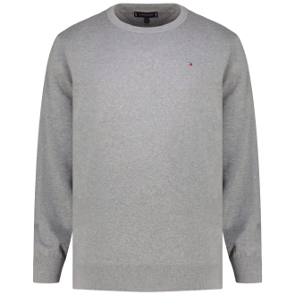 Feinstrickpullover aus Baumwolle hellgrau_P91 | 4XL