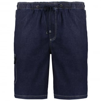 Jeans-Cargoshorts mit Gummibund dunkelblau_580 | 10XL