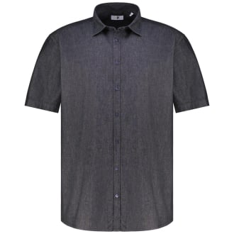 Businesshemd aus Baumwolle, kurzarm dunkelgrau_DUNKELGR | 3XL