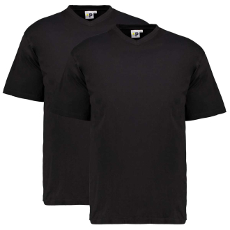 Doppelpack T-Shirts "Pfundskerl" mit V-Ausschnitt schwarz_15 | 3XL