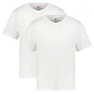 Doppelpack T-Shirts "Pfundskerl" mit V-Ausschnitt weiß_16 | 3XL