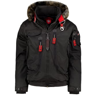 Multifunktionsjacke mit Webpelz, wind- und wasserdicht schwarz_SW | 3XL