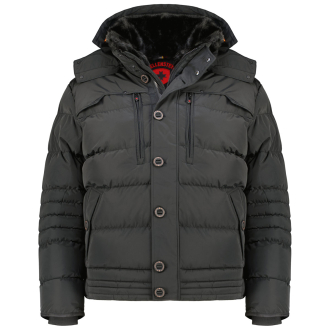 Wattierte Winterjacke, winddicht und wasserabweisend schwarz_SW | 3XL