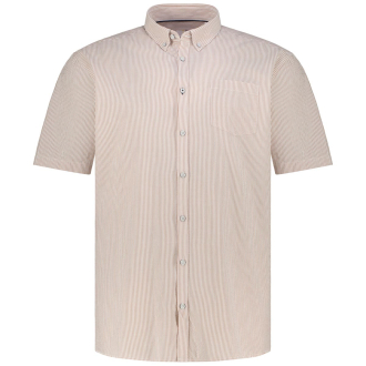 Freizeithemd in Seersucker-Qualität beige_BEIGE | 3XL