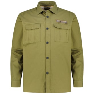 Hemdjacke mit Brusttaschen oliv_6380 | 3XL