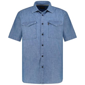 Freizeithemd mit Indigo-Färbung jeansblau_590 | 3XL
