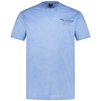 T-Shirt mit Label-Print hellblau_5393 | 3XL