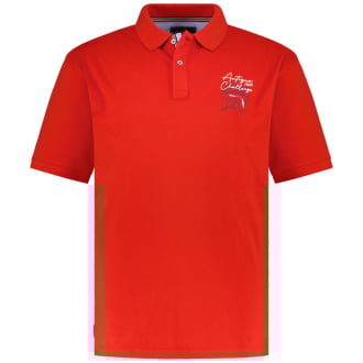Poloshirt mit Print rot_631 | 3XL