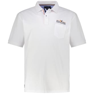 Poloshirt mit Print weiß_16 | 3XL