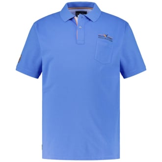 Poloshirt mit Print blau_276 | 3XL