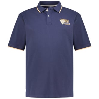 Poloshirt mit Kontrastdetails dunkelblau_189 | 3XL