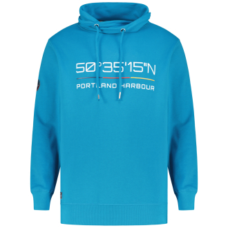 Sweatshirt mit Schalkragen petrol_219 | 5XL