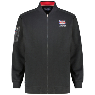 Sweatjacke aus Baumwollmischung schwarz_15 | 7XL