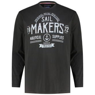 Longsleeve mit Print schwarz_15 | 5XL
