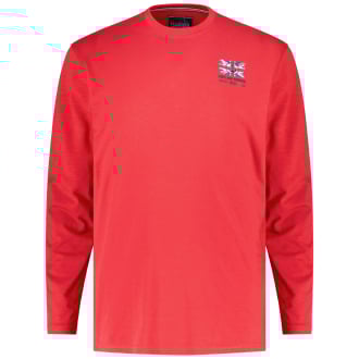 Longsleeve aus Baumwolle rot_229 | 4XL