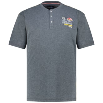 T-Shirt mit Serafinokragen dunkelgrau_716 | 6XL