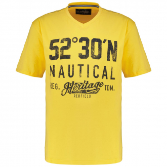 T-Shirt mit Print gelb_255 | 5XL