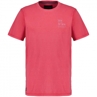 T-Shirt mit Garment-Dye-Färbung hellrot_329 | 6XL