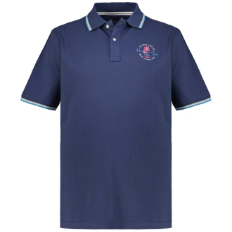 Poloshirt mit Kontrastdetails dunkelblau_189 | 5XL