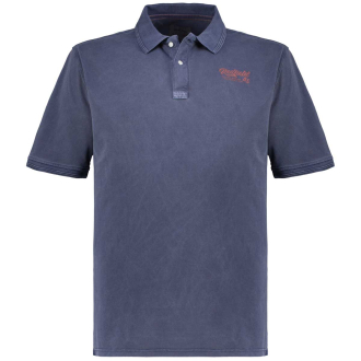 Poloshirt im Garment-Dye-Look dunkelblau_189 | 3XL