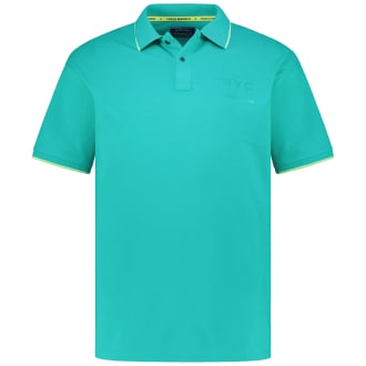 Poloshirt mit Kontrastdetails grün_11 | 3XL