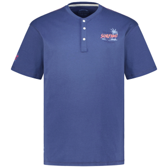 T-Shirt mit Serafinokragen dunkelblau_189 | 3XL