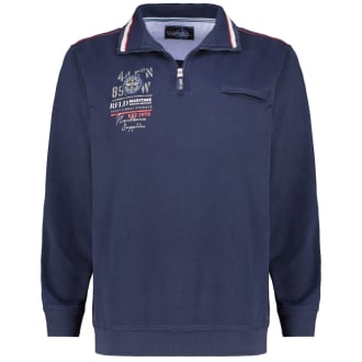Sweatshirt mit Stehkragen dunkelblau_547 | 8XL