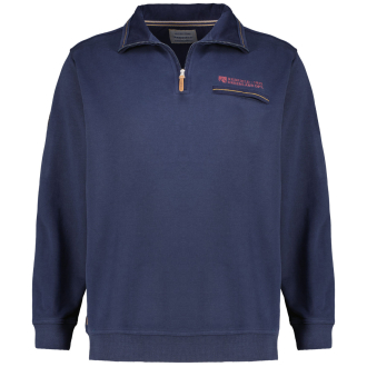 Sweatshirt im Troyer-Stil dunkelblau_547 | 3XL