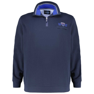 Sweatshirt im Troyer-Stil dunkelblau_547 | 3XL