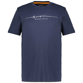 T-Shirt mit Label-Print dunkelblau_547 | 6XL