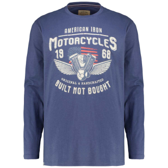 Longsleeve mit Print dunkelblau_189 | 3XL