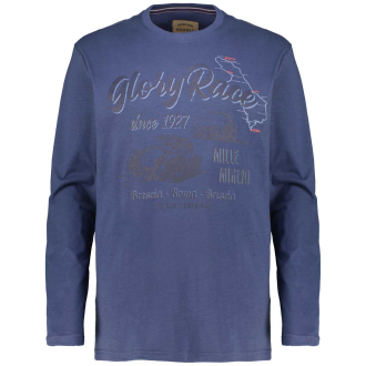 Longsleeve mit Motiv-Print dunkelblau_189 | 3XL