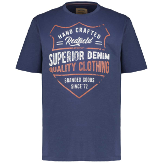 T-Shirt mit Label-Print dunkelblau_189 | 3XL