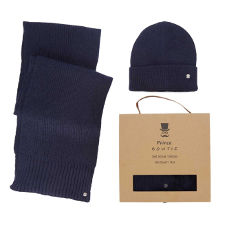 Geschenkbox mit Mütze und Schal im Set blau_3900 | One Size