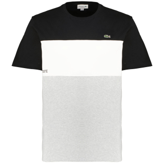 T-Shirt im Colorblock-Design schwarz/weiß_NUA | 3XL