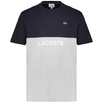 T-Shirt im Colorblock-Design grau/schwarz_E6A | 3XL