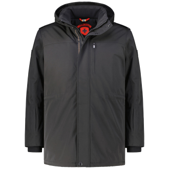 Wattierter Funktions-Parka, wind- und wasserdicht schwarz_SW | 4XL