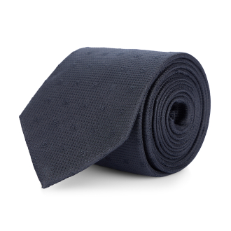 Krawatte mit dezenter Musterung, extralang schwarz_2/10 | One Size