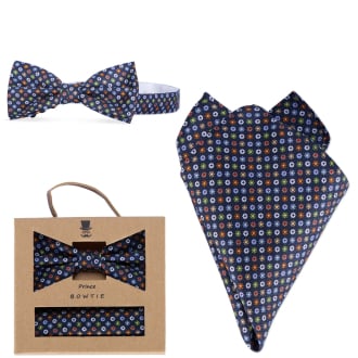 Fliege und Einstecktuch im Set blau_3900 | One Size