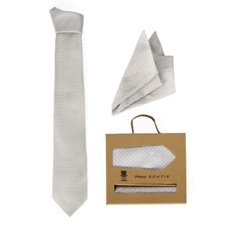 Krawatte und Einstecktuch im Set champagner_1200 | One Size