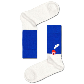 Socke "Welcome Home" blau/weiß_6300/4020 | 41-46