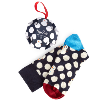 Socke "Big Dot Snowman" in Geschenkbox dunkelblau_6500 | 41-46