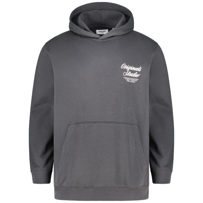 Grauer Hoodie Mit Print